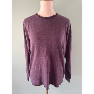 Men's Reclaim Long Sleeve Shirt Size L Purple Cotton Casual